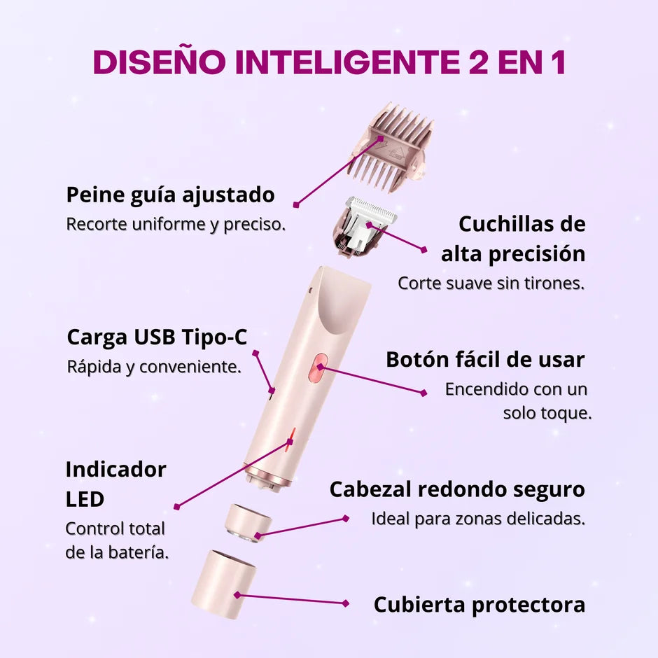 Afeitadora 2 en 1 recargable