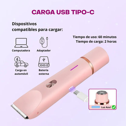 Afeitadora 2 en 1 recargable